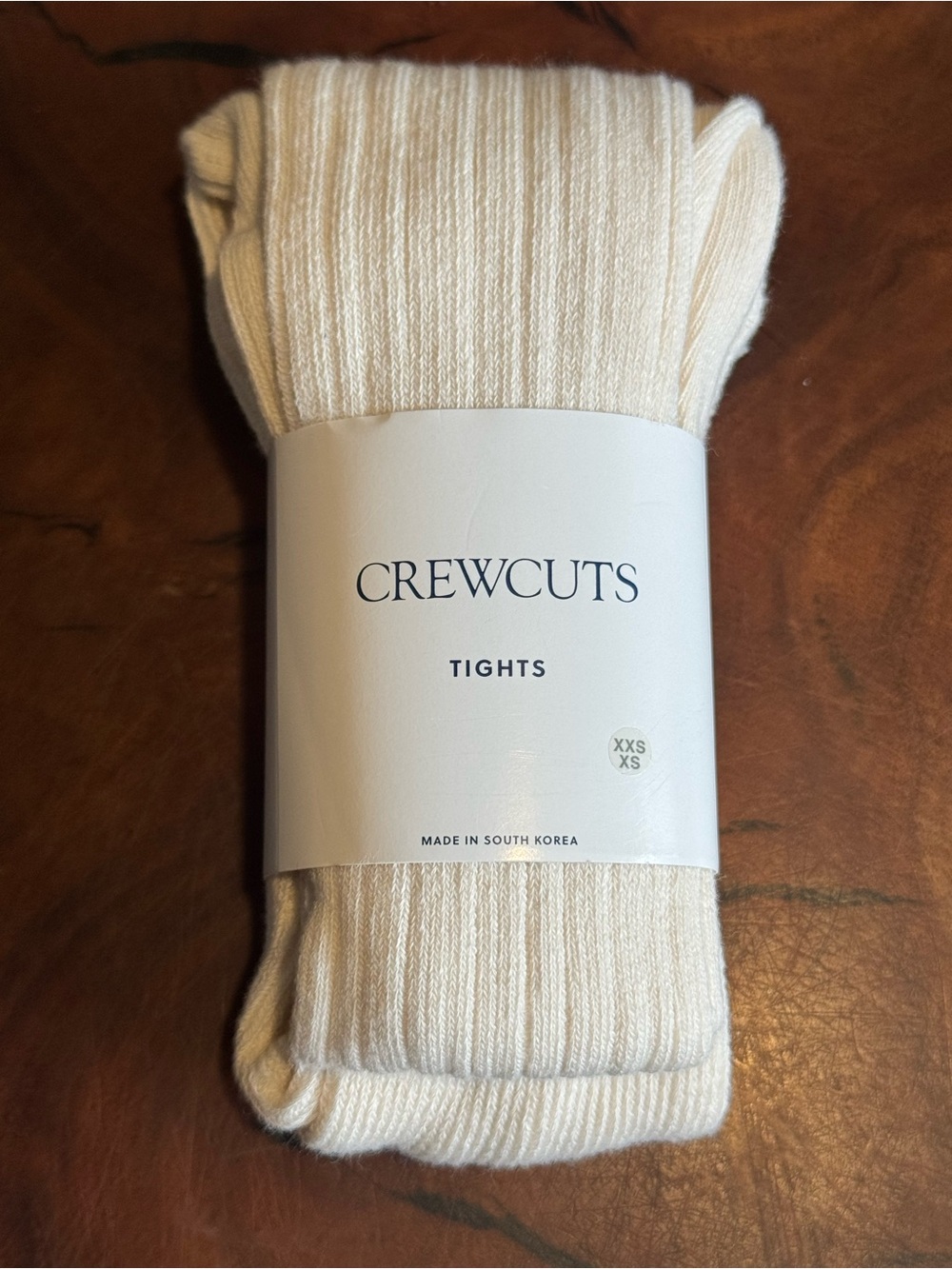 NWT Crewcuts Cream Ribbed Tights - Children's